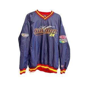 Jeff Gordon NASCAR Jacket Chase Authentics Dupont  XL Pullover Windbreaker *Flaw
